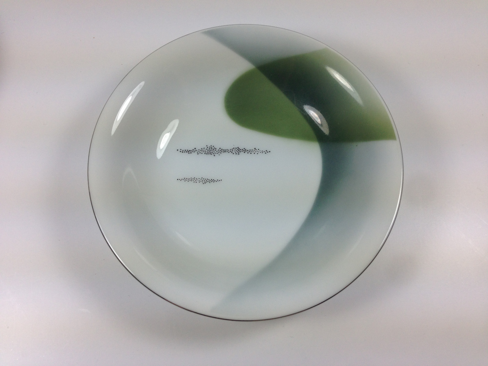 SEYEI Nagoya Fine China Japan Tea Cup Saucer Dessert Plate Set Olive Green Gray 