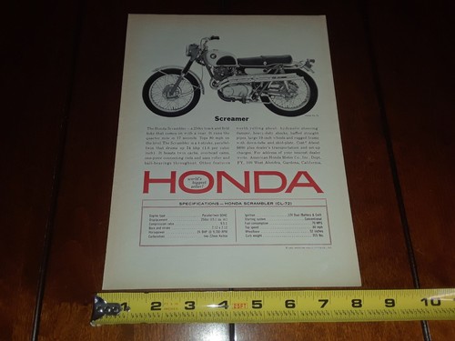 Honda Scrambler Cl-72 1965 250 cc anuncio original - Imagen 14 de 16
