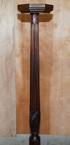 STUNNING ANTIQUE VICTORIAN MAHOGANY HAND CARVED JARDINIERE PLANT STAND PEDESTAL - Picture 4 of 10