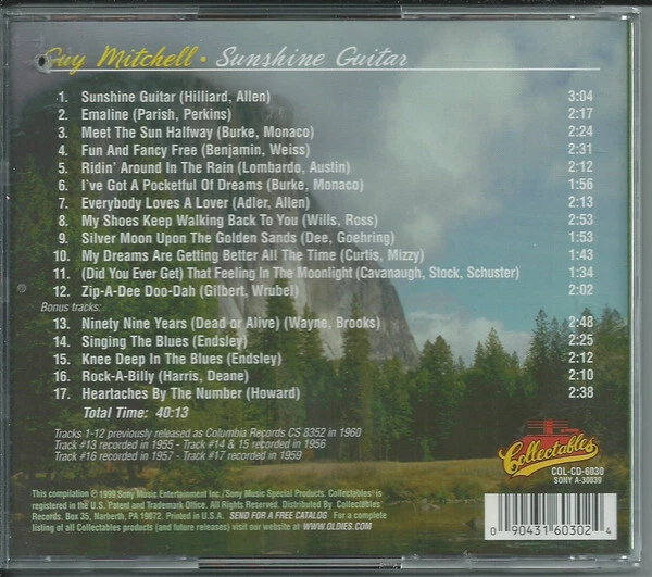 Guy Mitchell - Sunshine Guitar CD Comp 8668 - Bild 2 von 4