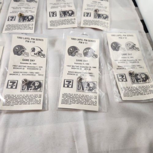 Denver Broncos 1993 Dawn Of A New Era Lapel Pin Series Set Pins # 1 - # 12 - Picture 11 of 11