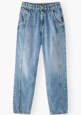 Wrap London Seamless Tapered Recycled Cotton Jeans Light Wash US Size 6 NWT