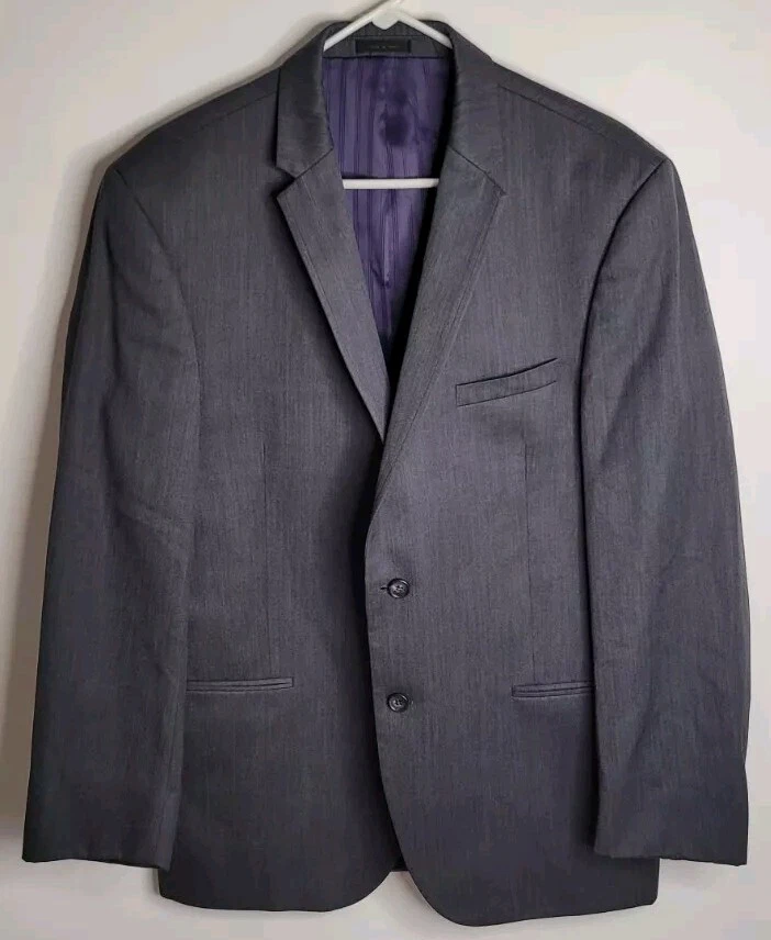 Michael Kors Cappotto Sportivo Blazer Grigio Lana Lusso Veneziano Super 130s Uomo Taglia 42L
