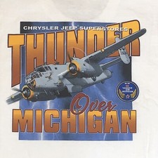 Thunder Over Michigan T-Shirt Air Show 2007 Yankee Air Museum White Size XL