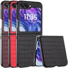 For Motorola Razr 2024 /Razr+ Plus 2025 Case PU Alligator Skin Texture Leather