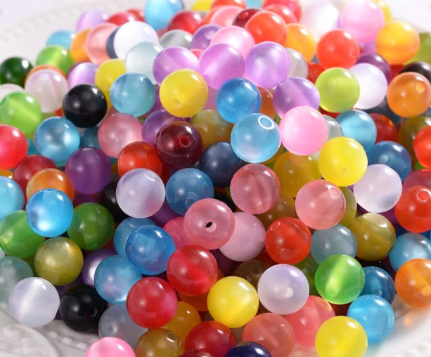 10mm12mm Resina Acrílico Ojos de Gato Espaciador Cuentas Sueltas Joyería Fabricación Accesorios Foto 3 de 4