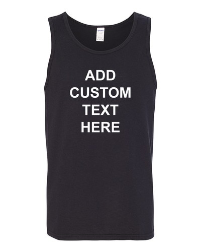 Mens Tank Top Custom Personalized Shirts Your Own Text Business Name Gift Shirt - Picture 5 of 6