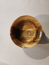 Hand Made Oak Wood Bowl, 6in 3.5in With a High Gloss Lacquer Finish