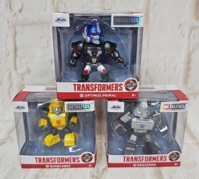 Jada Metal Figs Transformers Lot of 3 Megatron , Bumblebee & Optimus Primal New
