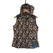 Kuhl Spyfire Autumnal Floral Goose Down Puffer Hooded Vest Womens Small Nwt