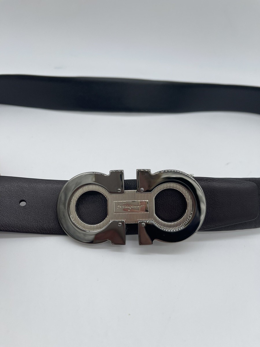 ベルト Salvatore Ferragamo Belts Women Leather Brown/Black FERRAGAMO Salvatore Women's Gancini Slim Leather Belt