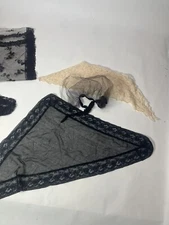 Vintage Scarf, Bonnet & Shaw Funeral And Confirmation Attire.