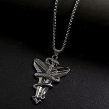 Kobe Bryant Mamba Pendant Necklace Mamba Memorial Jewelry - Charcoal