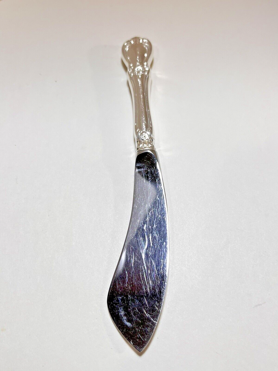 【TOWLE】 バターナイフ 2本【純銀ハンドル】　 OLD MASTER Towle Sterling Silver Handle Butter Knife No Monogram 46.5 Gr. Old