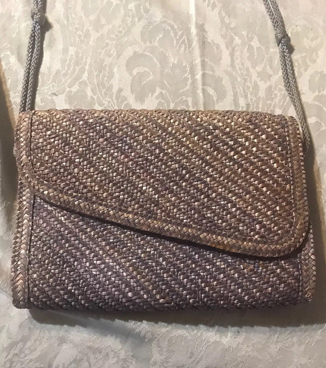 Sac à Main Bandoulière Etienne Aigner En Cuir Paille Tissé - Style Vegan, Petit Format
