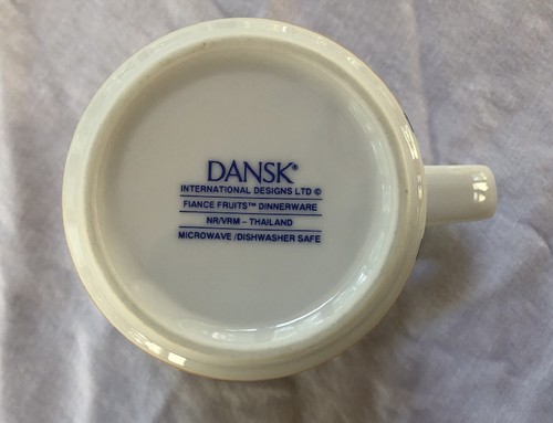 Dansk Fiance Fruits Mug - Orange band 4" tall - Picture 2 of 4