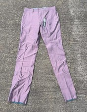 ROBERTO CAVALLI Sz XS VTG Iridescent Pink Blue Luxury Trouser Pant Mob Wife NWT