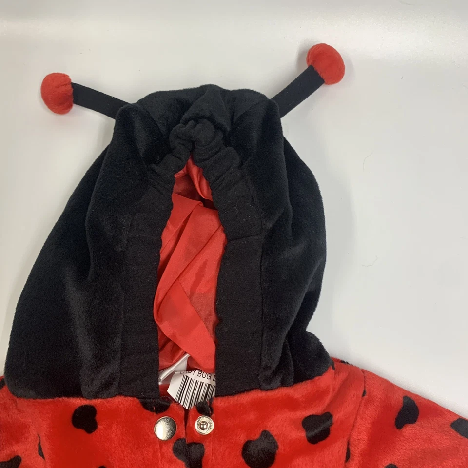 Cinturón de seguridad accesible para bebé Ladybug Lady Bug felpa cálida de una pieza Bunting 0-12 Mo Foto 2 de 4