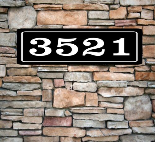 Personalized Home Address Sign Aluminum 6" x 10" Custom House Number Plaque sq16