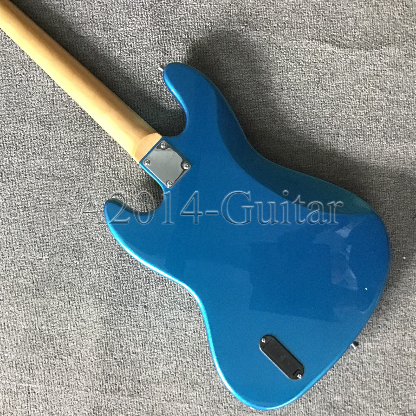 Custom Metallic Blue Electric Bass Guitar Block Inlay 4Strings Fast