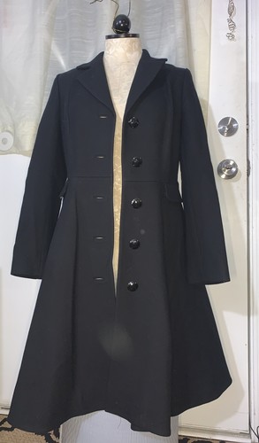NWOT Kate Spade New York Miroglio Wool Coat Coating Black - Size 4 - Picture 2 of 12