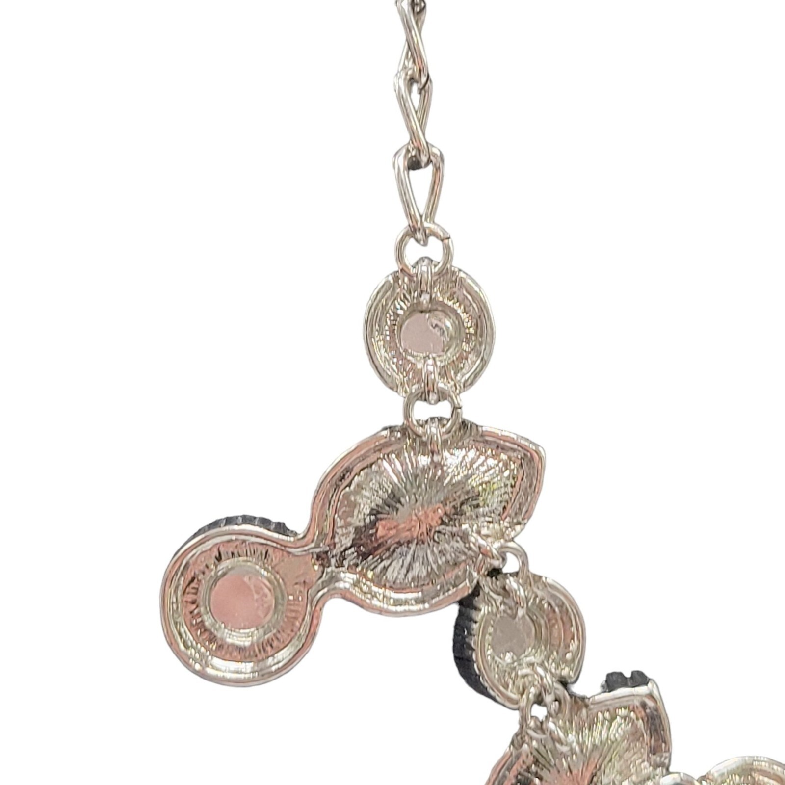 C1946 Green Gem Statement Necklace With Silver To… - image 10