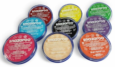 Snazaroo Gesicht Körperfarbe rot Nase Tag Party Wasser Make-up klassische Farben 18ml 