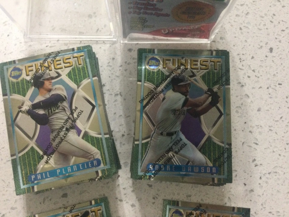 VINTAGE 1995 TOPPS FINEST UPDATE SET 221-330 JETER ,NOMO,JONES w coating - Image 3 of 4