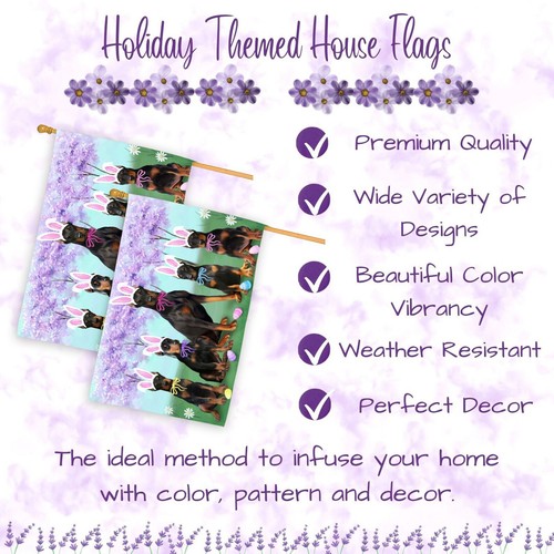 Doberman Dog House Flag Holiday Double Sided 28"x40" Many Designs NWT NEW - Picture 6 of 78