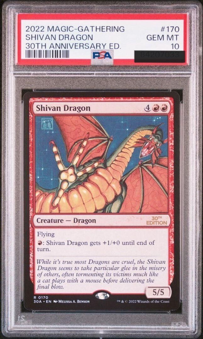 PSA10 MTG Magic the Gathering Shivan Dragon [30th PSA10 MTG Magic the Gathering Shivan Dragon [30th