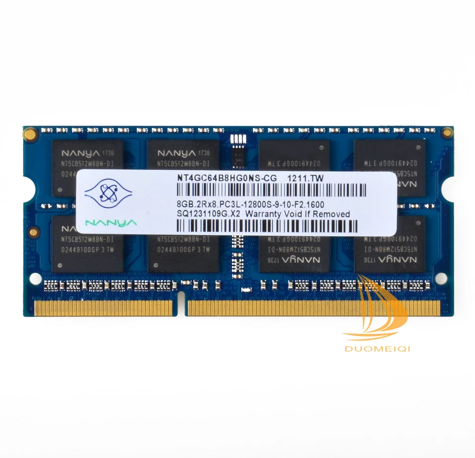 Nanya 4x 8GB 2Rx8 PC3L-12800S DDR3L 1600 MHz CL11 SODIMM RAM Laptop-Speicher %HH - Bild 2 von 4