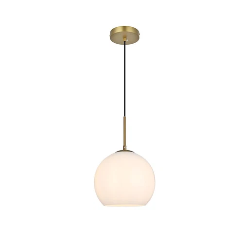 Living District Baxter 1 Light 10" Pendant, Satin Gold/Frosted White - LD2213SG - Picture 1 of 1