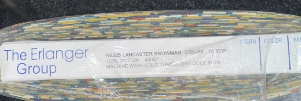 Lancaster Snowman 2793-56 Christmas Holiday 100% Cotton Fabric 15 Yrd /44” R5325 - Image 2 of 3