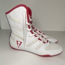 TITLE Boxing High-Top Boxing Shoes Adult Unisex White/Red/Black US 9.5