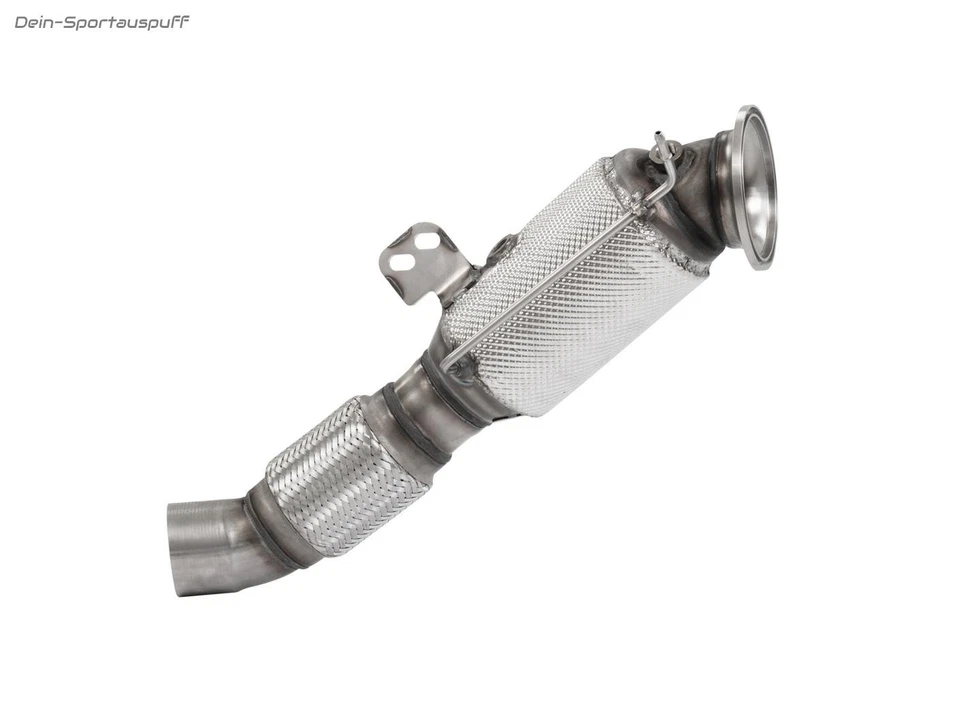 HJS Edelstahl Ø80mm Frontpipe mit Kat BMW 2er M240i F22 F23 für Modelle mit OPF - Bild 2 von 4