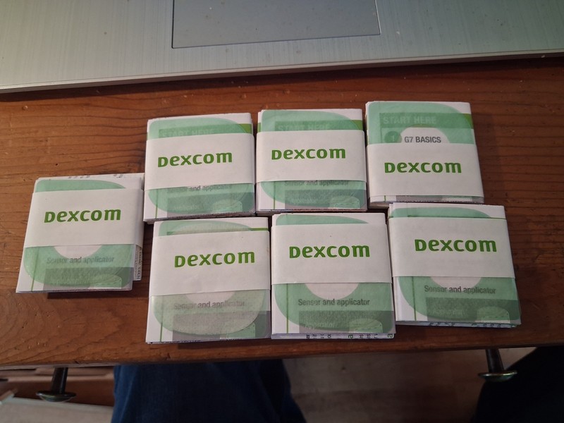 Dexcom G7 Adhesive Patches Only  Lot of 7 NEW Genuine  Instructions Sealed Green