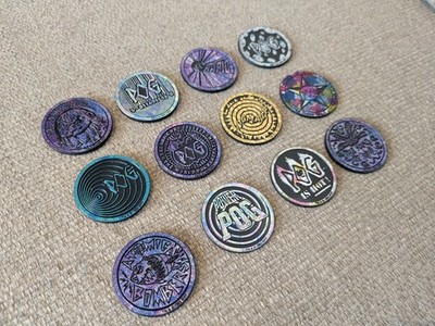 Komplettsatz 12x WORLD TOUR KINIS Vintage Pog Slammers Pogs Retro 90er Waddingtons