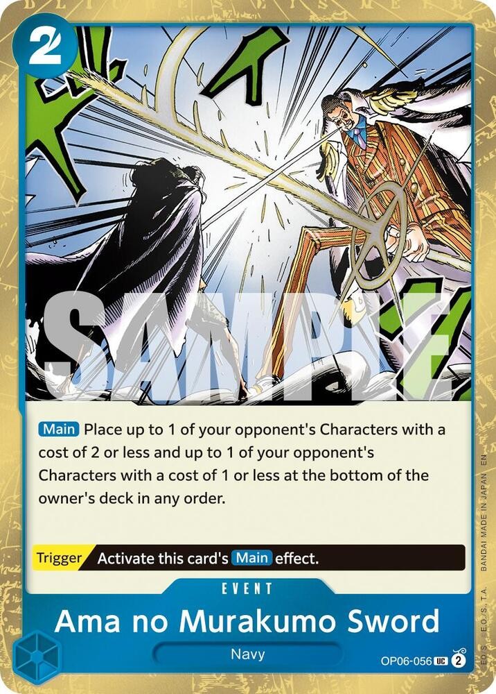 Ama no Murakumo Sword Pirate Foil UC Premium Booster The Best Vol. 2 OP06-056 NM