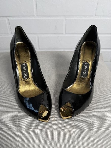 Women Tom Ford Heels Black Patent Leather 38