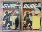 1982 GI Joe Snake Eyes  Straight Arm Complete On Repro Card with Original Card