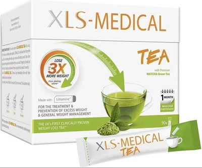 XLS MEDICAL XLS Med Tea 90 Sachets – Fat Binding Drink, Short Dated Stock Clearance