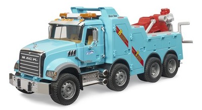 Bruder 02831 Mack Granite Recovery and Towing Truck with Light and Sound Module
