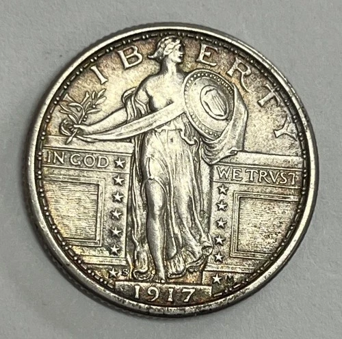 1917-S Type 1 Standing Liberty Silver Quarter Extra Fine Details