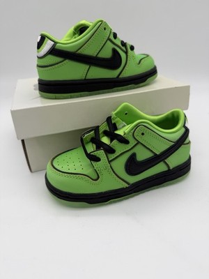 Nike SB Dunk Low Powerpuff Buttercup Toddler TD - UK 7,5C US 8C - DM0968-100