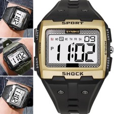Men Womens Square LED Digital Multifunction Sports Watches Waterproof Watch Gift