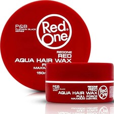 Red One Maximum Control RED Aqua Hair Wax Full Force 5oz Lot of 2 NEW Sealed