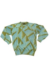 Vintage 90s Issey Miyake Men Abstract Intarsia Linen Sweater ME21KN036 Archival