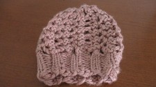 Very Soft MAUVE PINK KNITTED HAT  Toddler Size  cw 