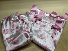 Disney Princess Cinderella Curtain Panel White Pink Bows Slipper 42  X 80  