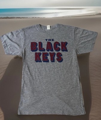 Rare The Black Keys Band 3D Logo Concert Tour Shirt Adult XS Gray Official New